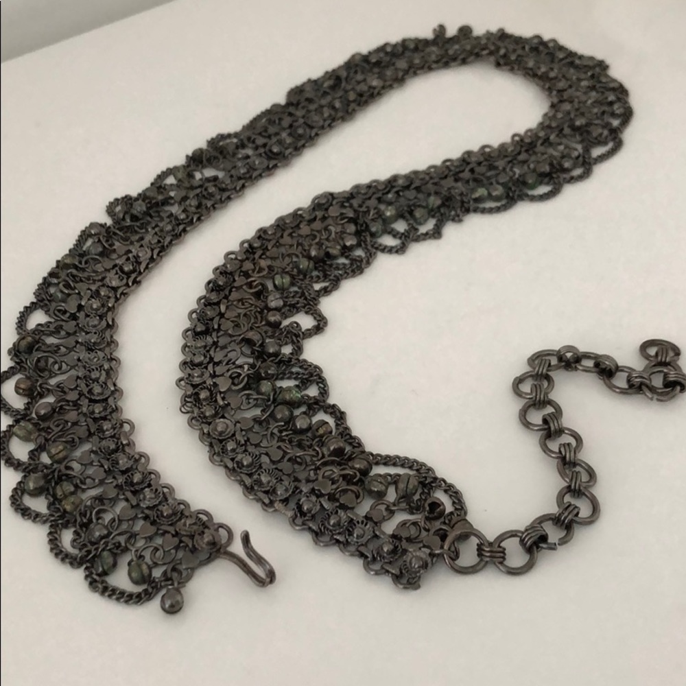 BELT NWOT UNIQUE METAL BELT (COLOR IS GUNMETAL) - Picture 1 of 7